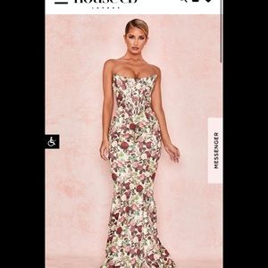 House of CB Vintage Floral Malika Dress, L (8-10)